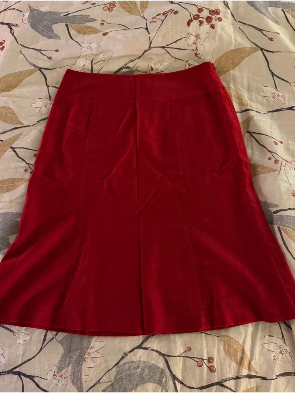 J. Crew Deep Red Slight Flare Skirt
